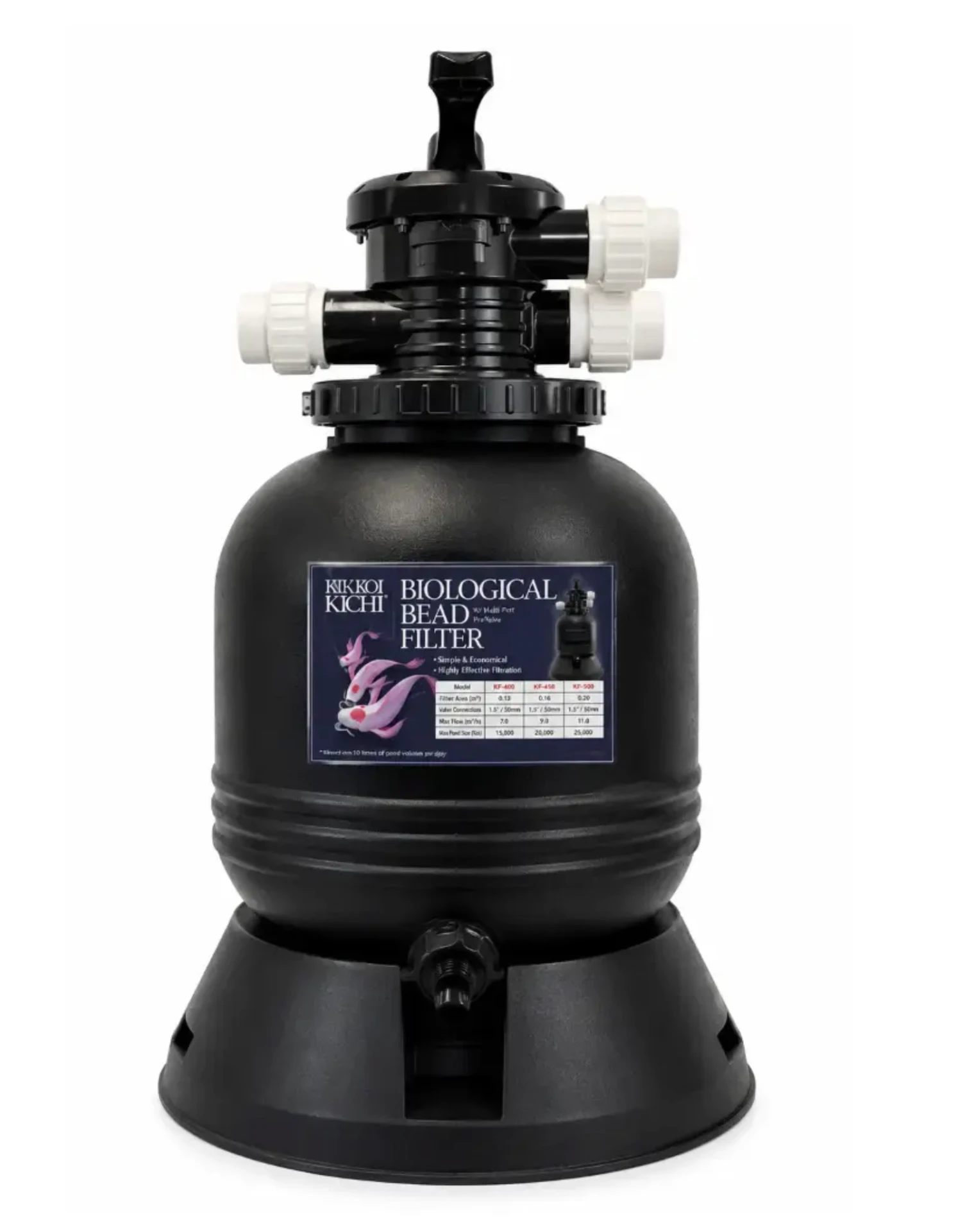 Iku Koi Kichi Backwashing Pressure Filter — 2000 gal, 1.5″ Inlet/Outlet — Iku Koi Kichi