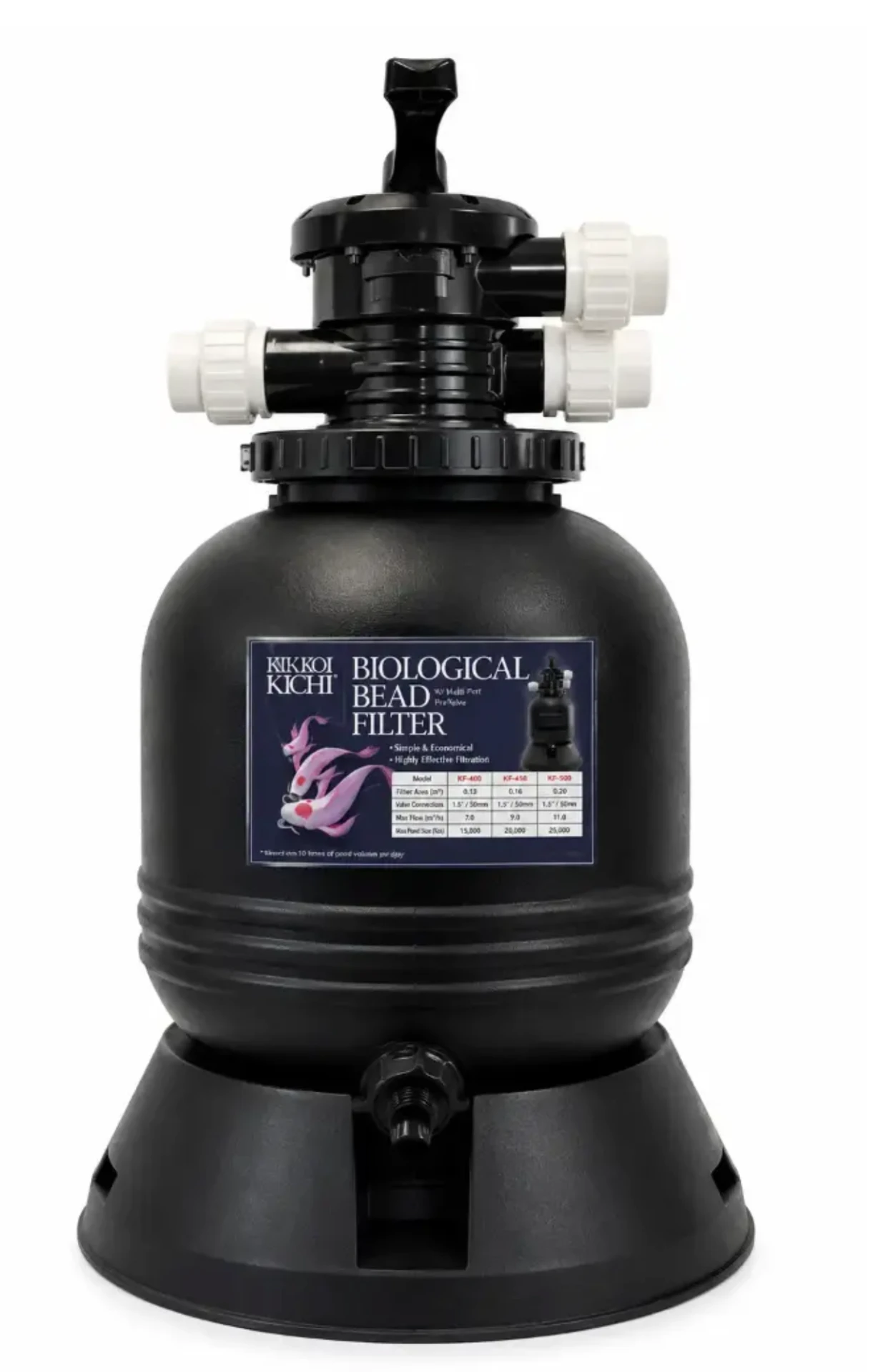 Iku Koi Kichi Backwashing Pressure Filter — 4000 gal, 1.5″ Inlet/Outlet — Iku Koi Kichi