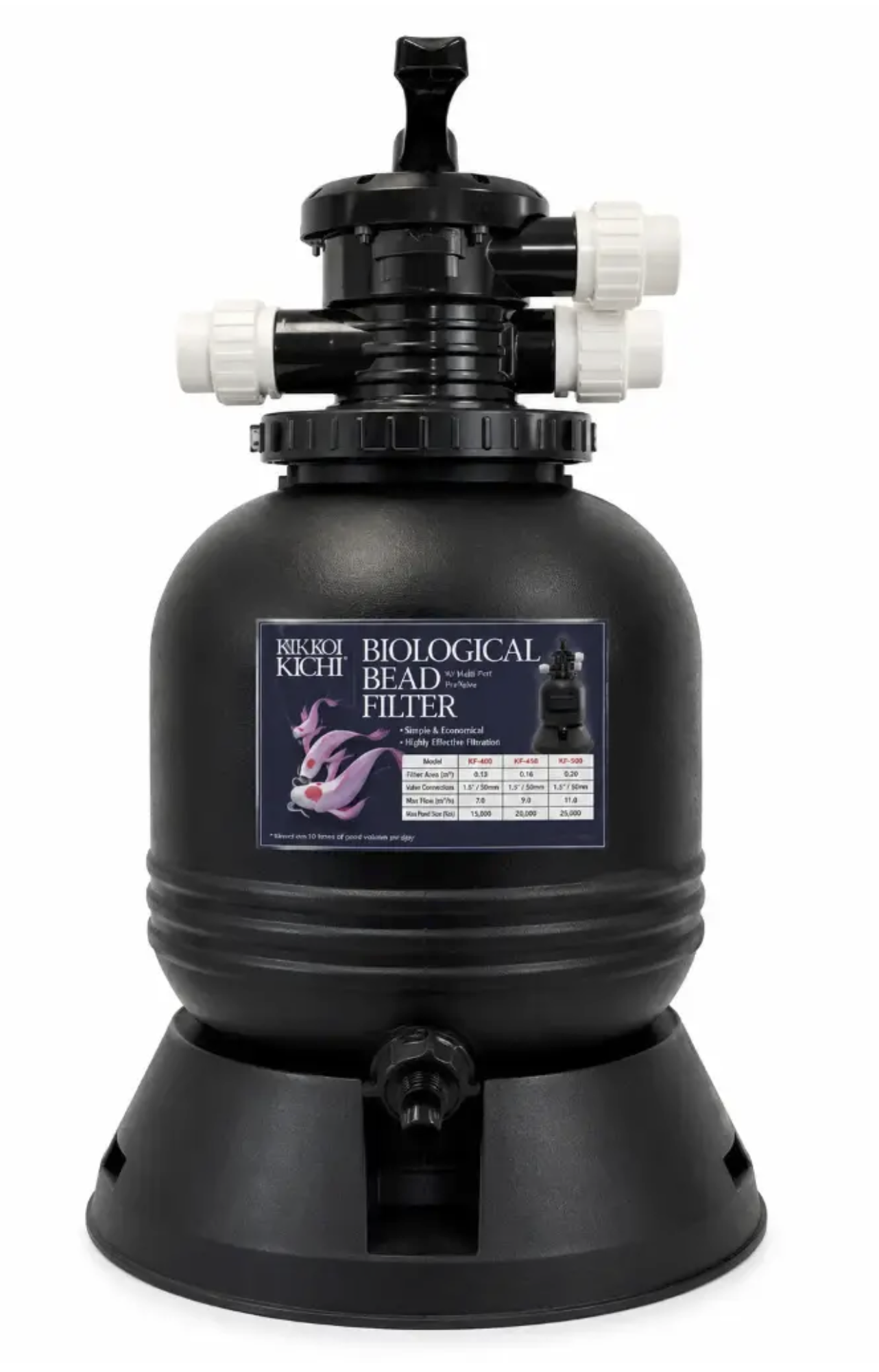 Iku Koi Kichi Backwashing Pressure Filter — 10000 gal, 2″ Inlet/Outlet — Iku Koi Kichi